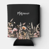 Wildblumen-individuelle Name-Skript Dosenkühler (Rückseite)