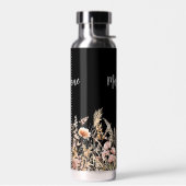 Wildblumen-individuelle Name-Skript Trinkflasche (Links)