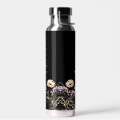 Wildblumen-individuelle Name-Skript Trinkflasche (Links)