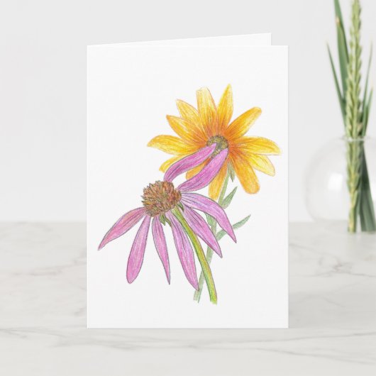 Wildblumen, innen leer karte (Vorderseite)