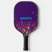 Wildblumen Inspirivity Beruflich Modern Fun Pickleball Schläger (Rückseite)