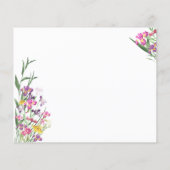 Wildblumen Iris Brautparty Rezept Karte (Rückseite)