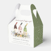 Wildblumen jubeln Liebe Weinflaschen Hochzeit Geschenkschachtel (Rückseite)