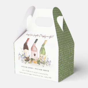 Wildblumen jubeln Liebe Weinflaschen Hochzeit Geschenkschachtel