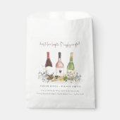 Wildblumen jubeln Liebe Weinflaschen Hochzeit Geschenktütchen (Vorderseite)