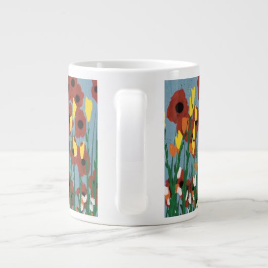 Wildblumen Jumbo-Tasse (Rückseite)