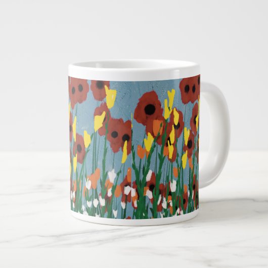 Wildblumen Jumbo-Tasse (Vorderseite Rechts)