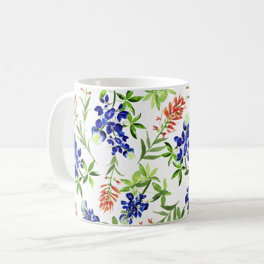 Wildblumen Kaffee Tasse (Vorderseite Links)