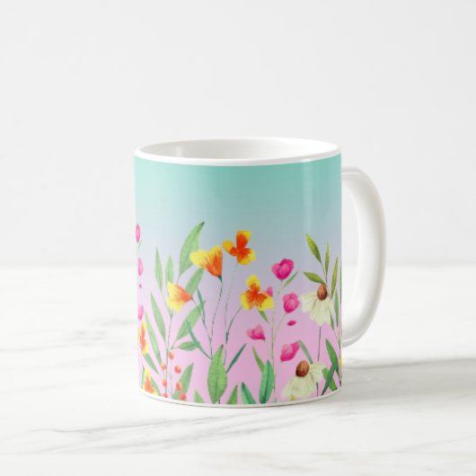 Wildblumen Kaffeetasse (VorderseiteRechts)