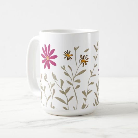 Wildblumen Kaffeetasse (Vorderseite Links)