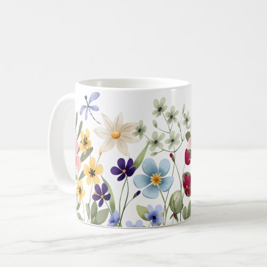 Wildblumen Kaffeetasse (Vorderseite Links)