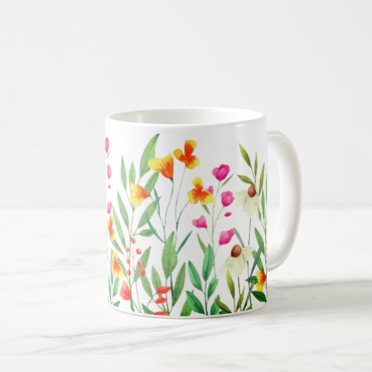 Wildblumen Kaffeetasse (VorderseiteRechts)
