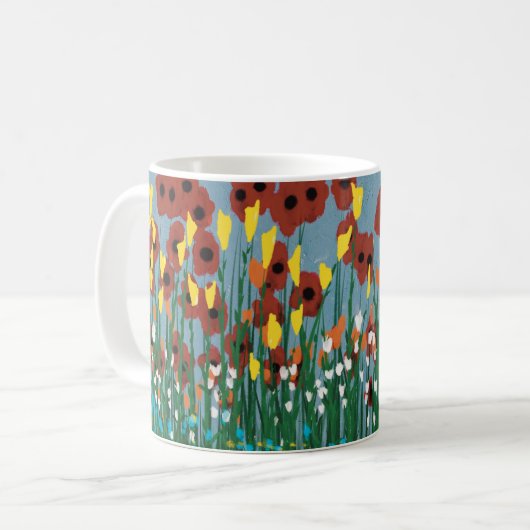Wildblumen Kaffeetasse (Vorderseite Links)