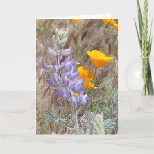 Wildblumen-Karte der Mutter Tages Dankeskarte (Vorderseite)