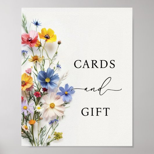 Wildblumen Karten und Geschenk Poster (Vorne)