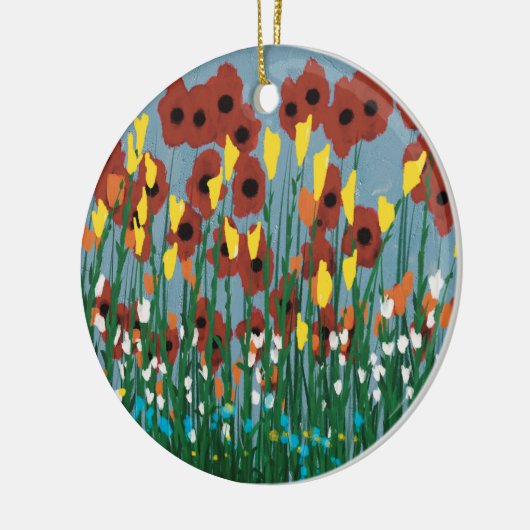 Wildblumen Keramik Ornament (Links)