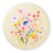 Wildblumen Keramikknauf (Vorderseite)