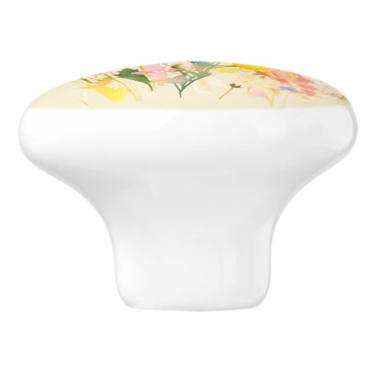 Wildblumen Keramikknauf (Seitenansicht)