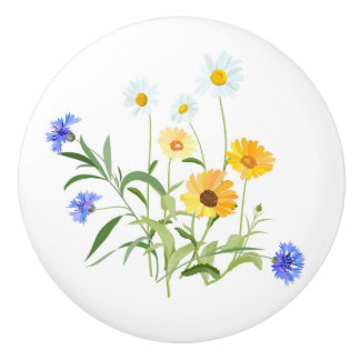 Wildblumen Keramikknauf