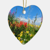 Wildblumen Keramikornament (Links)