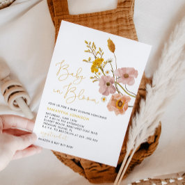 Wildblumen Kinderdusche, Baby im Blut Einladung