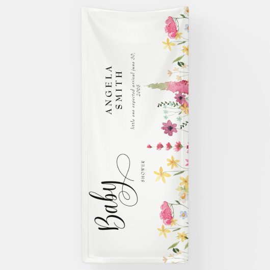 Wildblumen Kinderdusche Banner (Vertikal)