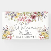Wildblumen Kinderdusche Banner (Horizontal)
