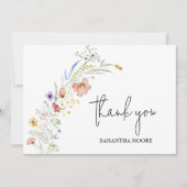 Wildblumen Kinderdusche Dankeskarte (Vorderseite)