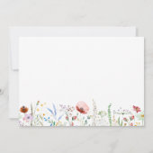 Wildblumen Kinderdusche Dankeskarte (Rückseite)