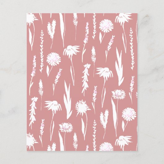 Wildblumen Kinderdusche Einladung (Rückseite)