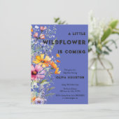 Wildblumen Kinderdusche Einladung (Stehend Vorderseite)