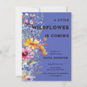 Wildblumen Kinderdusche Einladung (Vorderseite)