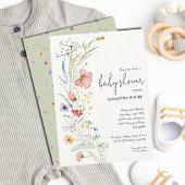 Wildblumen Kinderdusche Einladung