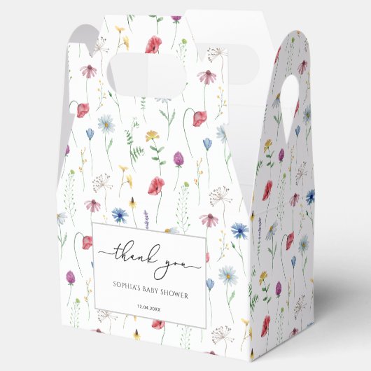 Wildblumen Kinderdusche Geschenkschachtel (Geöffnet)