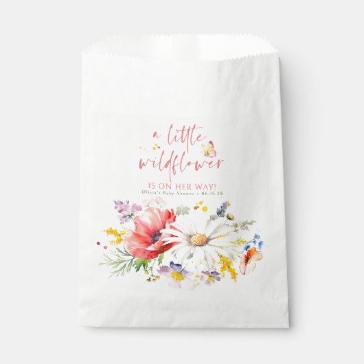Wildblumen Kinderdusche Geschenktütchen (Vorderseite)