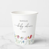 Wildblumen Kinderdusche Pappbecher (Vorderseite)