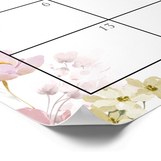 Wildblumen Kinderdusche Ratschlag Fälligkeitszeitp Poster (Ecke)
