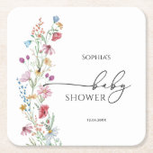 Wildblumen Kinderdusche Rechteckiger Pappuntersetzer (Vorderseite)