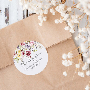 Wildblumen Kinderdusche Runder Aufkleber