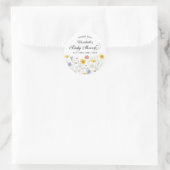 Wildblumen Kinderdusche Runder Aufkleber (Tasche)