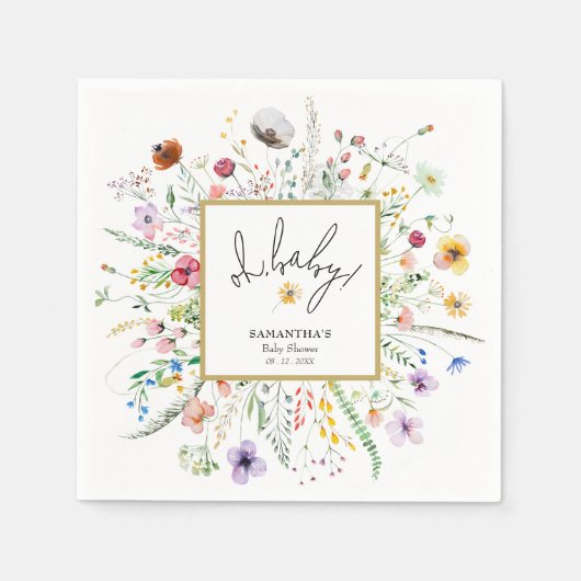 Wildblumen Kinderdusche Serviette (Vorderseite)