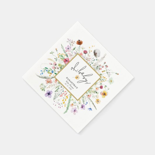 Wildblumen Kinderdusche Serviette (Ecke)