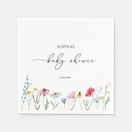 Wildblumen Kinderdusche Serviette (Vorderseite)