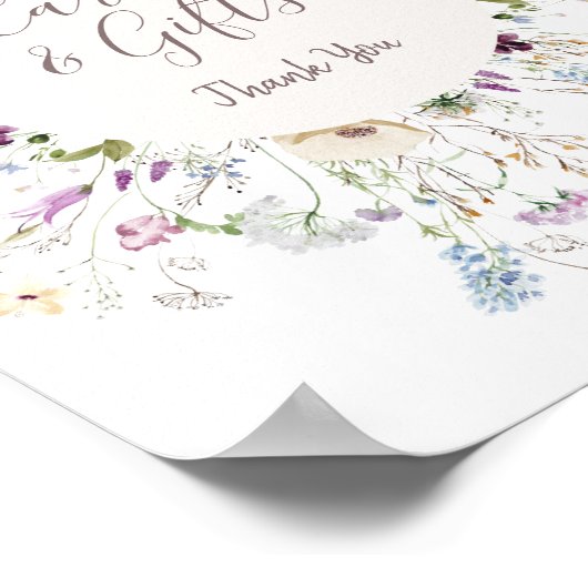 Wildblumen Kinderdusche Wasserfarbe Gefallen Poste Poster (Ecke)