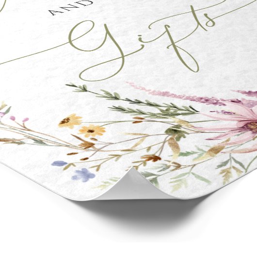 Wildblumen Kinderduschkarten und Geschenke für Was Poster (Ecke)