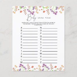 Wildblumen Kindernahrungsspiel