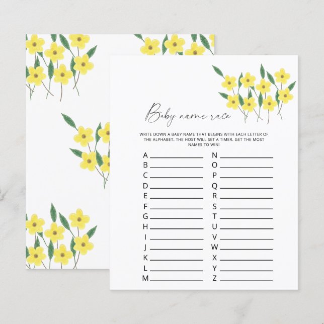 Wildblumen Kindernahrungsspiel (Vorne/Hinten)