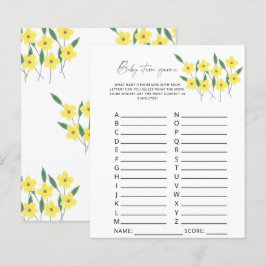 Wildblumen Kinderspiel. Baby Shower Game