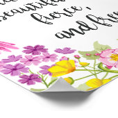 Wildblumen Kinderzimmer Kunst Zitat Kunst, Dichtun Poster (Ecke)