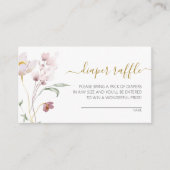 Wildblumen Kleine Babydusche Windelwindeln Begleitkarte (Vorderseite)